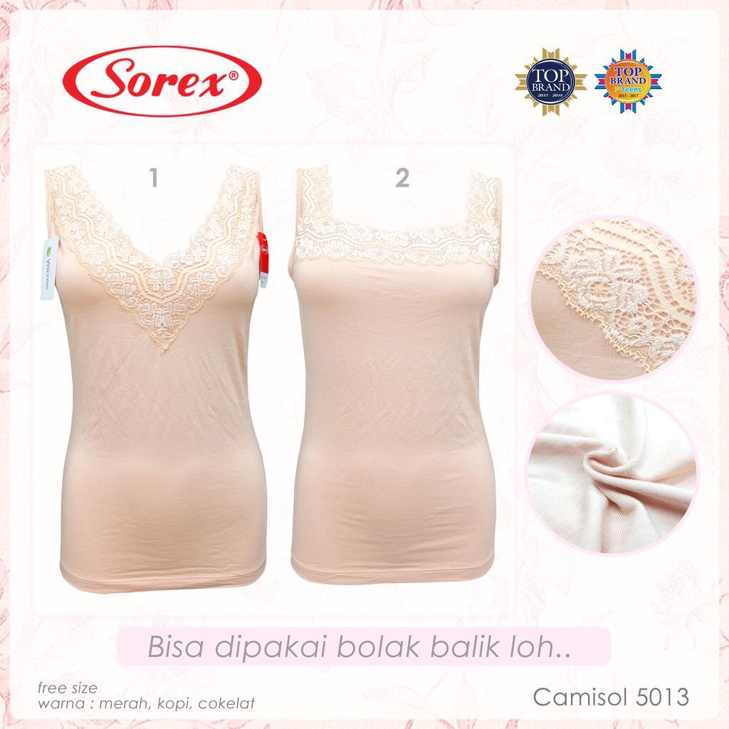 TANKTOP CAMISOL SINGLET SOREX 5013 RENDA VISCOSE LACEY  - SOREX KAMISOL RENDA SUPER LEMBUT BAHAN BAMBUU BAMBOO - ATASAN WANITA RENDA SOREX - CAMISOL BRUKAT BUNGA KATUN DINGIN - ARA98STOREr