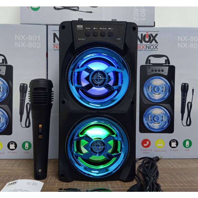 1√ Speaker bluetooth karaoke NIXNOX NS35bt 801/802 FREE MIC-4