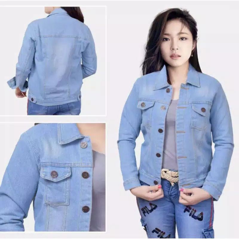 Jaket biondy wanita//Jaket jeans warna