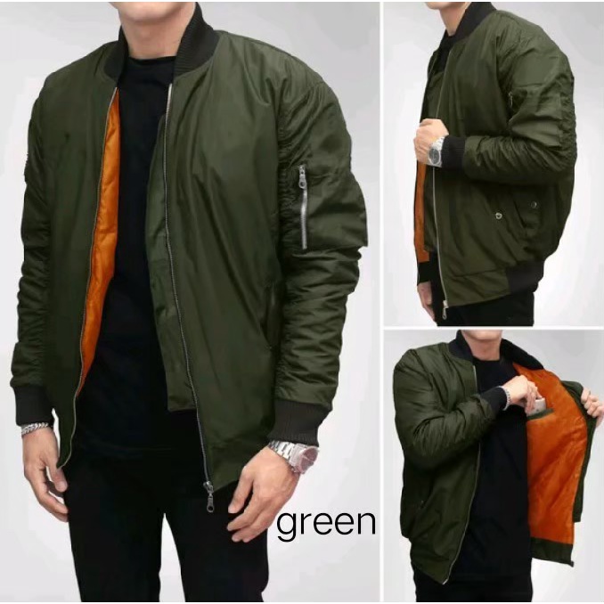 Jaket Bomber Pria Polos Jumbo Big Size Original