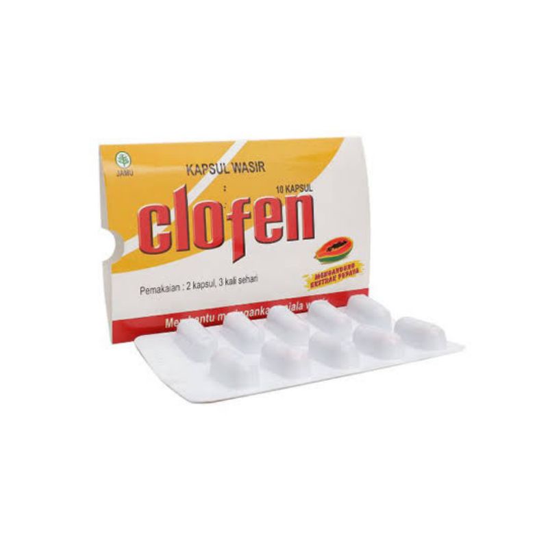 CLOFEN KAPSUL WASIR 1 blister @10 kapsul - ED 04/2025