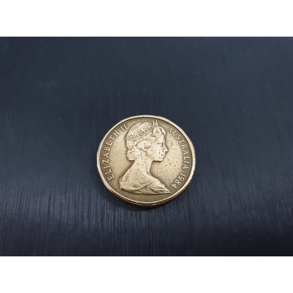 Uang Koin Kuno Australia 1 Dollar Elizabeth II Tahun 1984