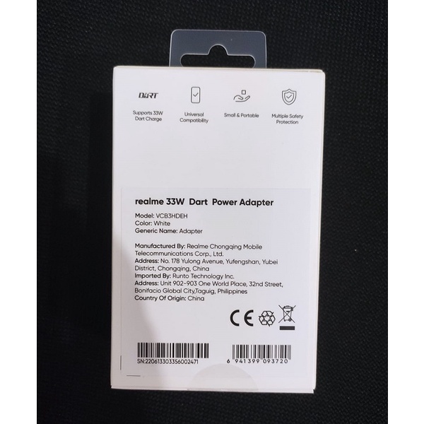 Realme Adaptor Charger 33W Dart Power Adapter Original pack