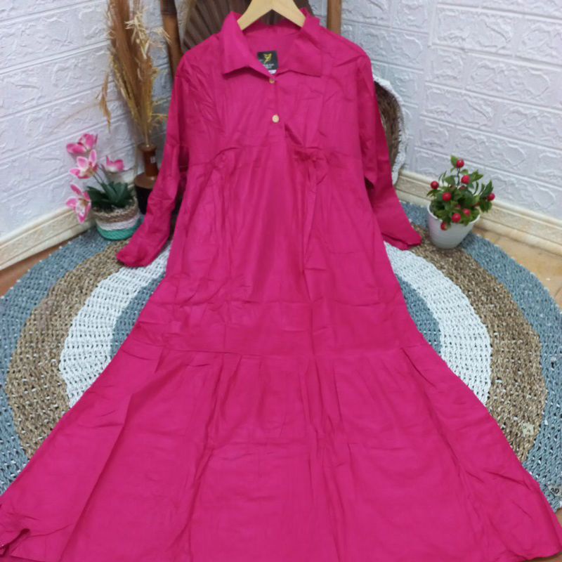 Baju Gamis Wanita Syar'i Muslim Remaja Sabinna Gamis Modis Wanita Lebaran 2021 Terbaru-Rayon fanta