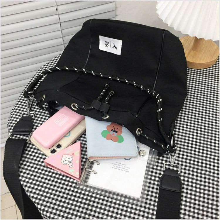 BJ60813 - BLACK/WHITE - TAS SLEMPANG JINJING TOTEBAG HANDBAG WANITA FASHION IMPORT MODIS ELEGAN TERMURAH TERLARIS TERBARU BAGSTORE JAKARTA TAS BATAM ZCJ0813