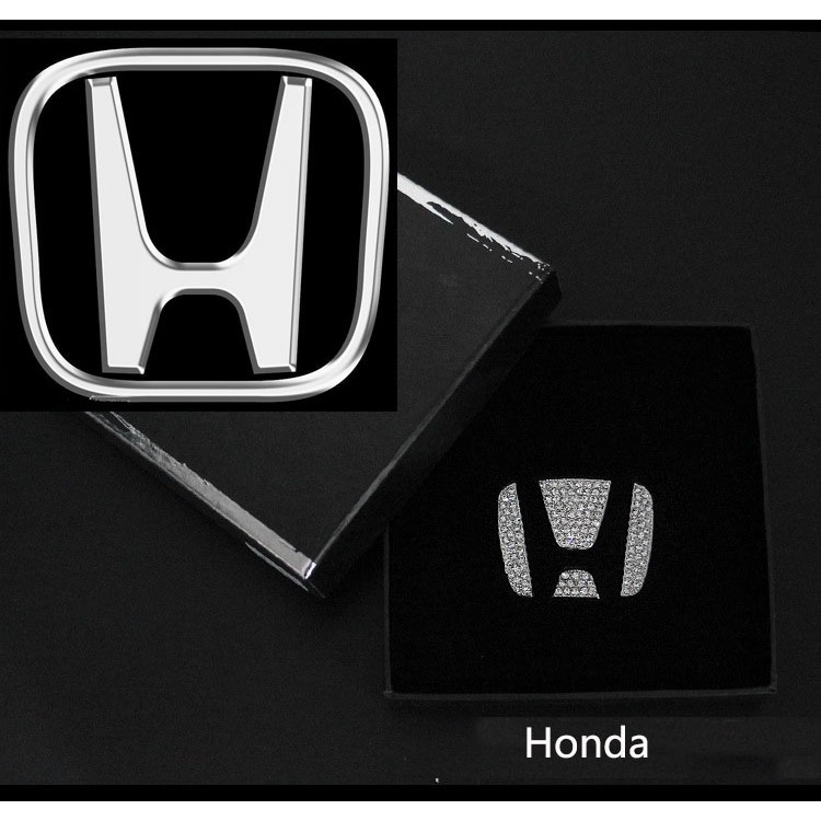 Roda kemudi mobil logo stiker dekorasi berlian Aksesoris Mobil for Honda Accord City Civic CR-V HR-V Jazz Odyssey Stream CR-Z