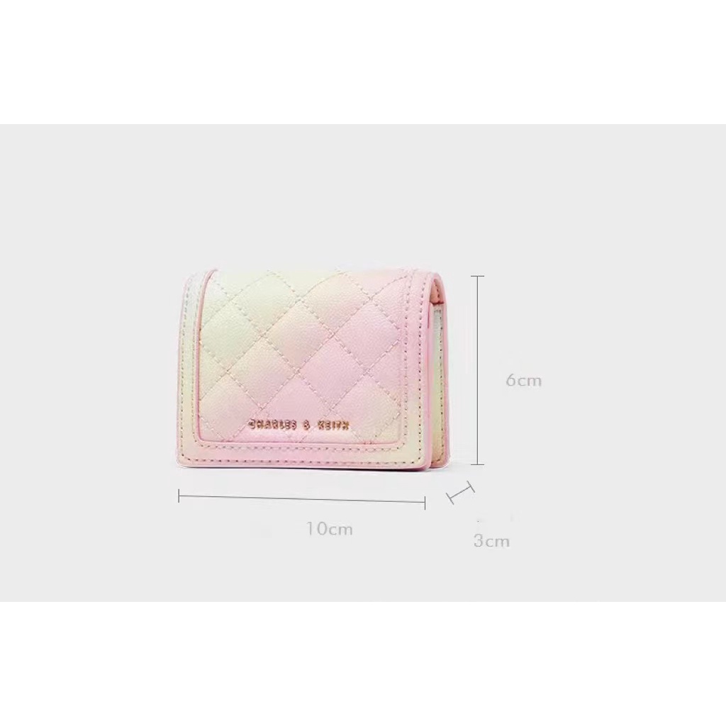 TAS WANITA CK677 MINI WALLET SLING BAG | DOMPET CK MICAELA QUILTED CARD HOLDER|IMPORT PREMIUM - CK377#23856