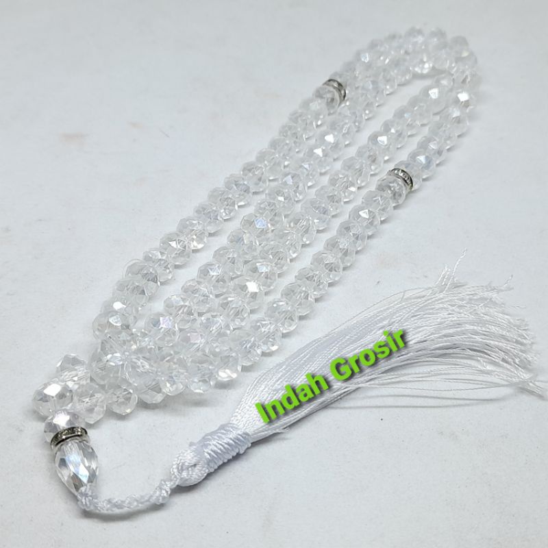 TASBIH BATU KRISTAL BERKILAU 8MM 99BUTIR/TASBIH KRISTAL