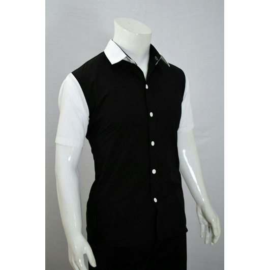 Kemeja Freser Black - Kemeja Pria Slimfit Korean Style