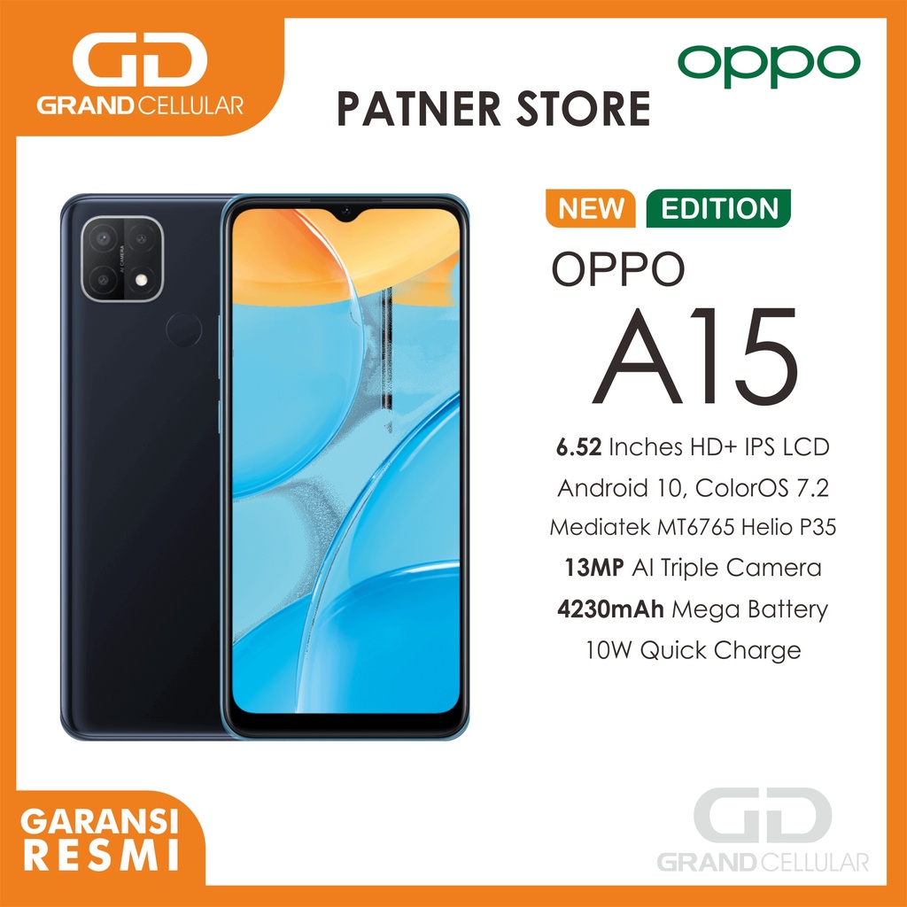 OPPO A15 NEW 3GB RAM 32GB ROM Garansi Resmi