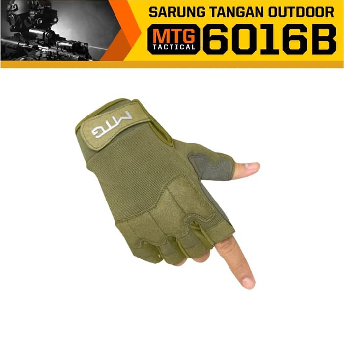 Terbaru Sarung Tangan Rider Kulit MTG004 Gloves Pendek Hijau/ Pengendara Motor