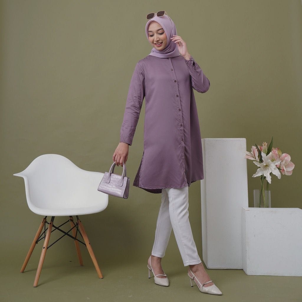 BEFAST - ZFF OOTD Tunik ADHITYA / Candy Rayon Cutie Tunik / Pakaian Wanita Muslimah / Tunik Polos Casual / Fashion Wanita Hijab / Tunik Kekinian Wanita Remaja / Terbaru 2022 / Terlaris / Tunik Banyak Warna