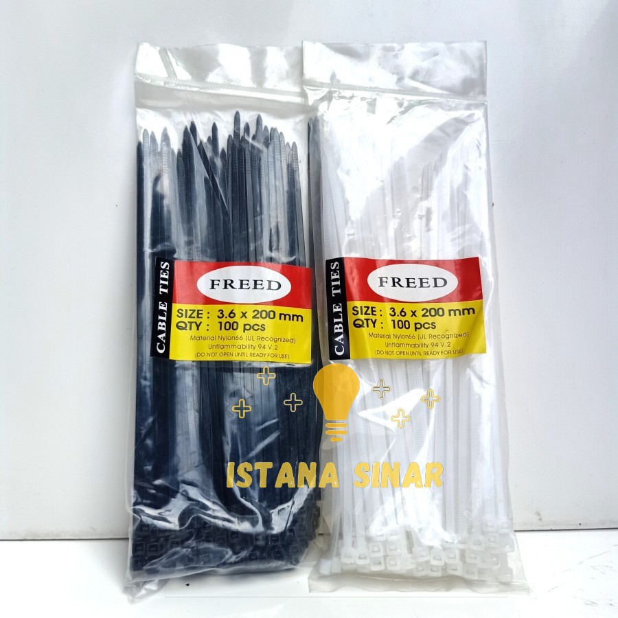 

Kabel Ties / Cable Ties / Kabel Tis Freed 10 15 25 30 cm (100 pcs)