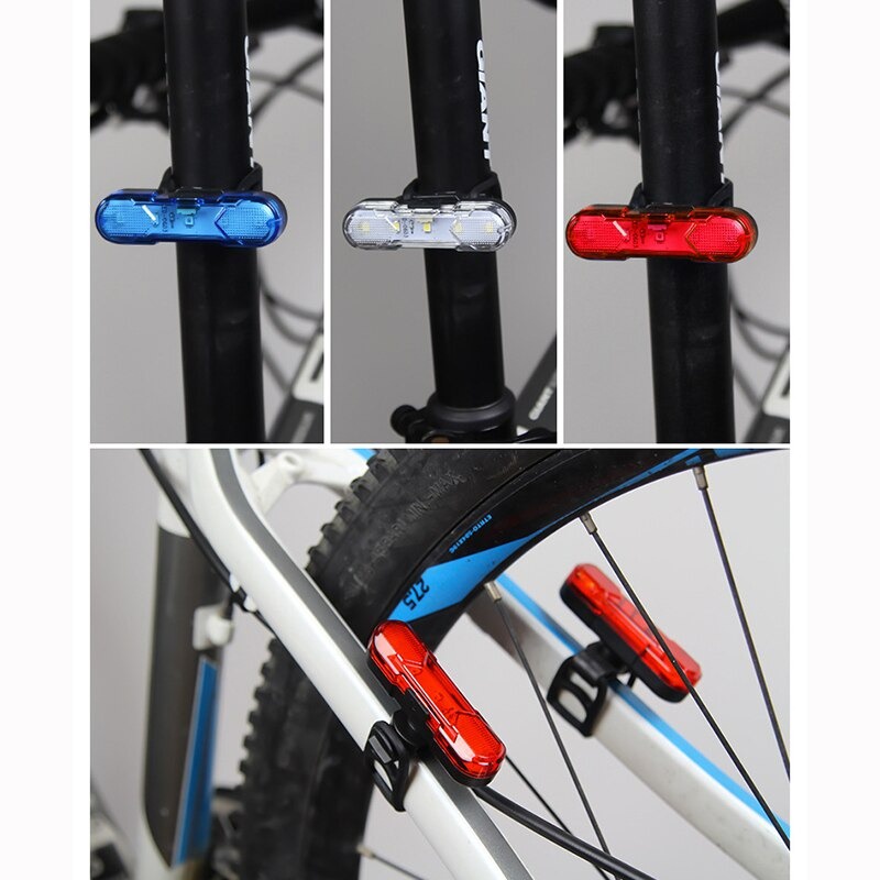 ROBESBON Lampu Belakang Sepeda USB Rechargeable Bicycle Tail Light - AS1010 blue