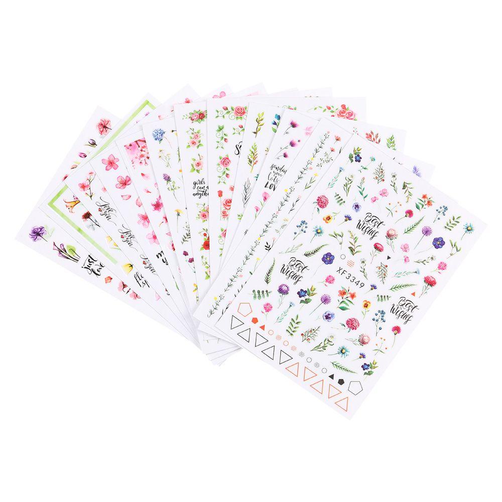 Preva Stiker Kuku Manicure Rose Flowers Anti Air Dekorasi Nail Art
