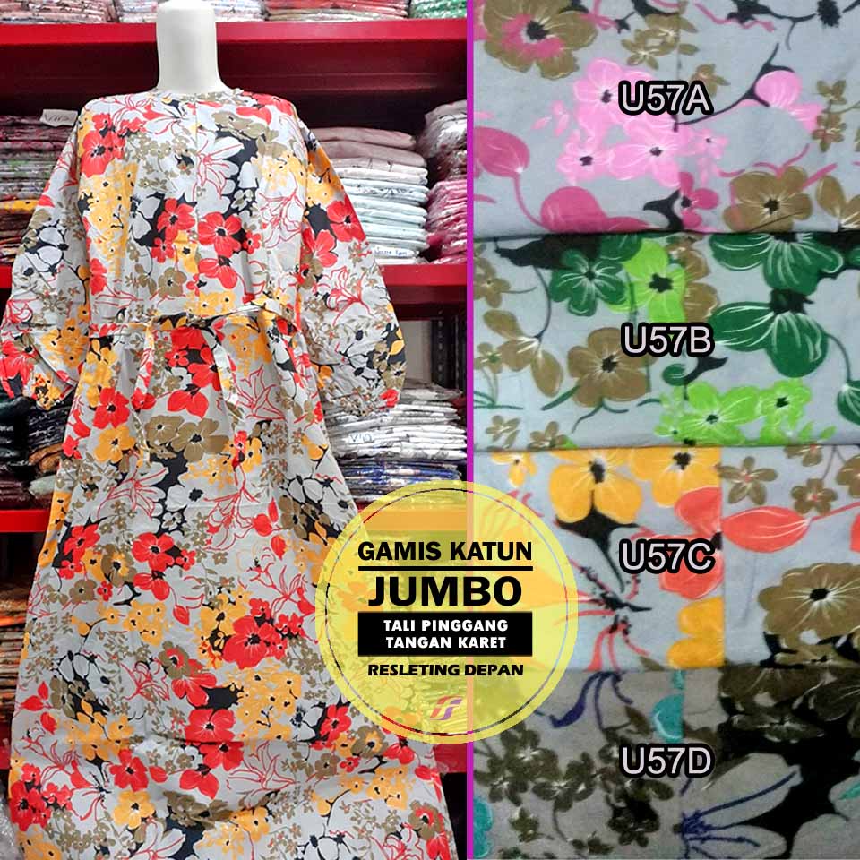 [Bisa COD] Gamis katun jepang Jumbo XL janda bolong, polkadot, vintage