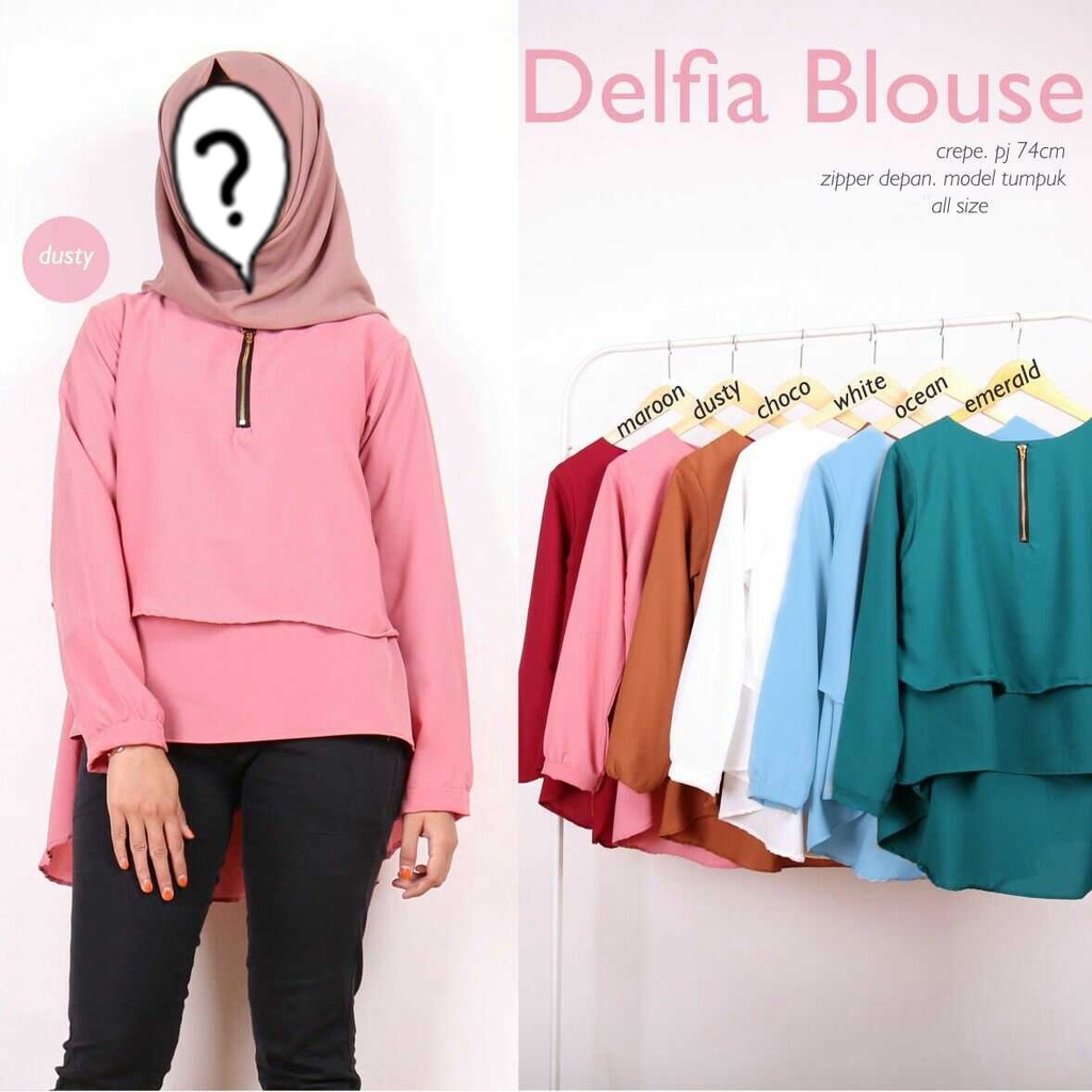 BAJU WANITA MURAH DELFIA BLOUSE BAJU WANITA GROSIR TANAH ABANG
