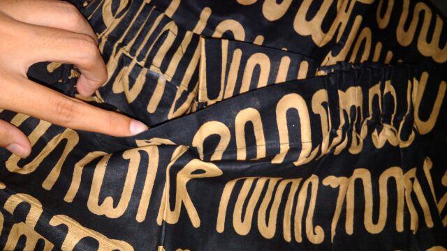 Zola_batik Batik Couple Brokat Tile Selendang Nuna Brown Aksara Azzura High Quality - Couple Mahira