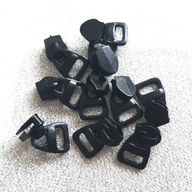 Kepala resleting bogel ukuran 5 buat label black nikel isi 20