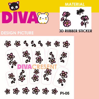 ISI 2 PACK NAIL ART STICKER PIB02-13