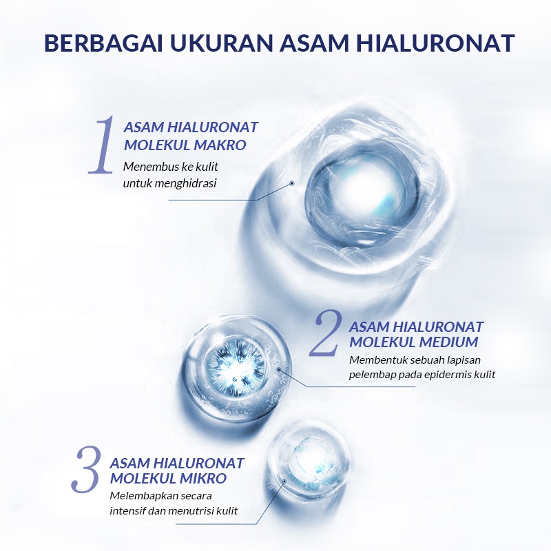 BioAqua Bio Aqua Hyaluronic Acid Moist Essence 30ml 50ml Hydrating Serum untuk jenis kulit kering dan kulit berminyak