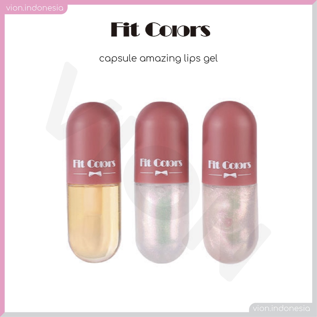 FIT COLORS Capsule Lip Gloss Lip Gel Mini Pelembab Kapsul Bibir Anti Kering Original FC002