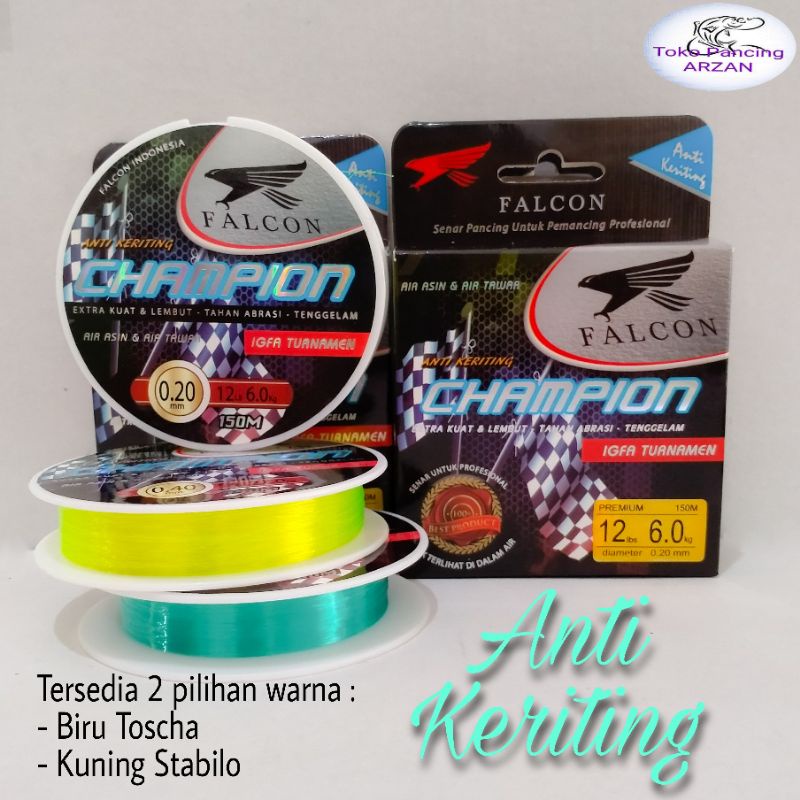 Senar FALCON CHAMPION Anti Keriting Panjang 150m