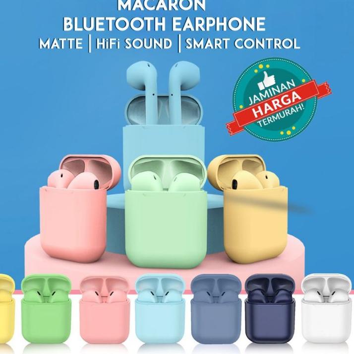 HF BLUETOOTH MACARON I12 TWS WARNA WARNI