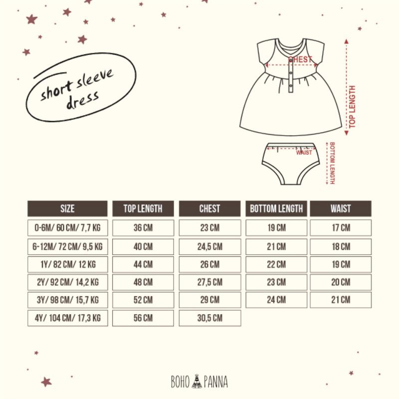 SHORTSLEEVES DRESS/ DRESS ANAK BAYI BOHOBABY SURABAYABABY-1
