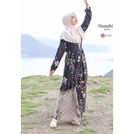 Kain DR silk Motif Hanabi harga setengah meter