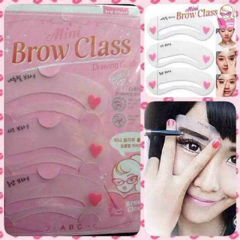 Cetakan Alis Isi 3 / Eyebrow Template / Alat Pencetak Alis