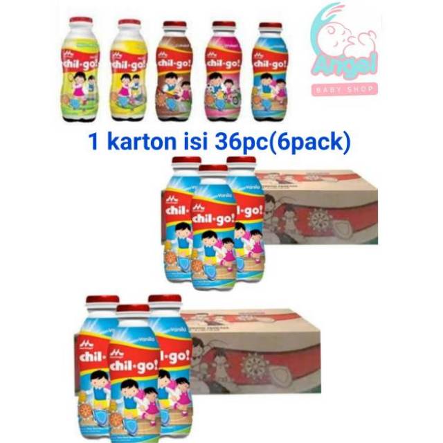 Chil Go ( PER KARTON ISI 6 PACK ) Coklat / Strawberry / Vanila / Melom Madu / Pisang