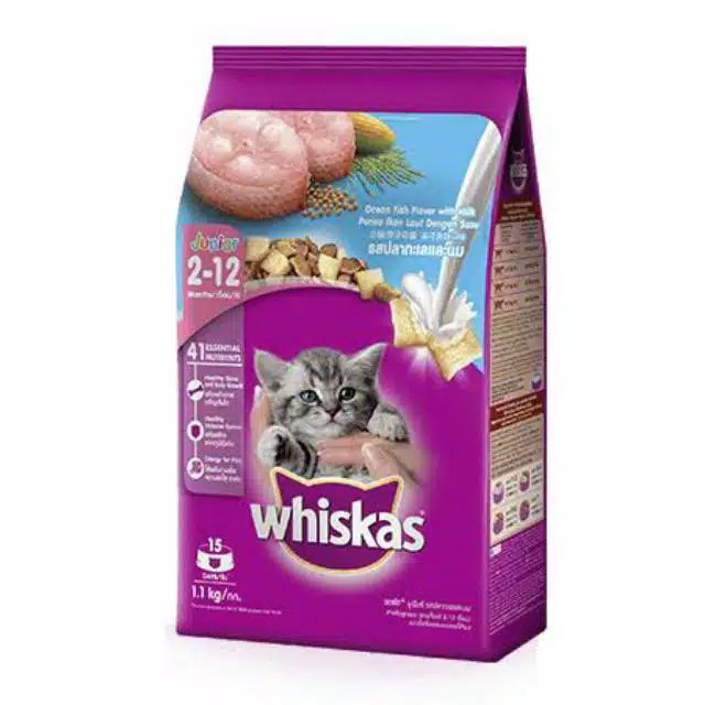 Whiskas Junior 2-12 Bulan 1.1Kg