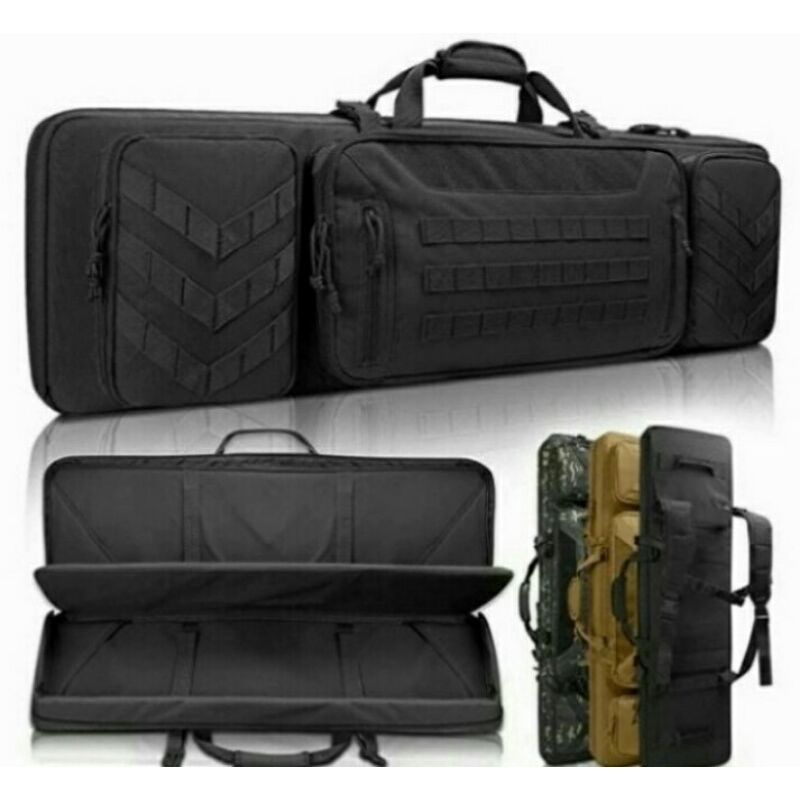 tas senjata laras panjang 60 cm - 140 cm.tas senjata 2 kompertmen.tas senjata airsoftgun