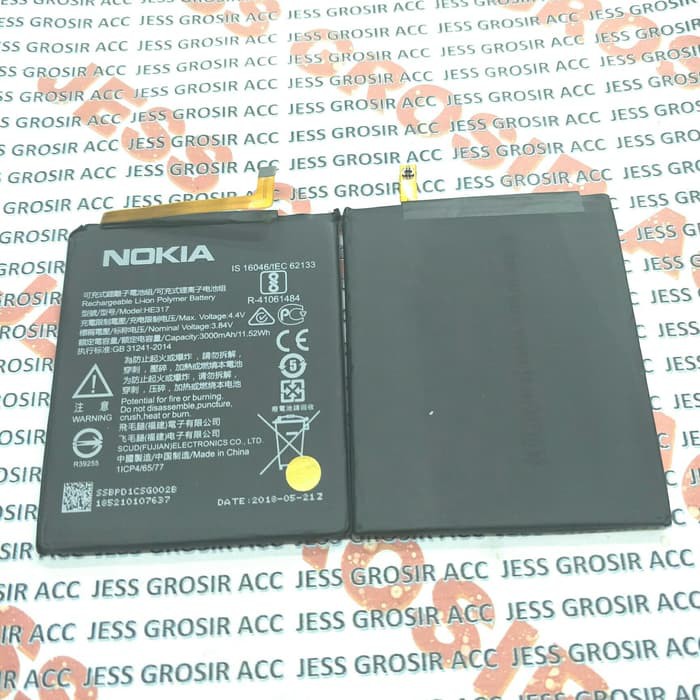 Baterai Battery Batre Original Cabutan NOKIA 6 Android HE317 , HE-317