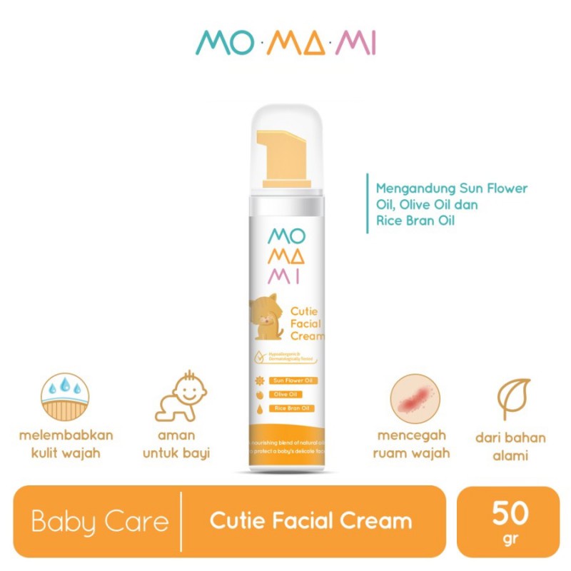 ORIGINAL Momami Baby Cutie Facial Cream 50gr / Lotion Cream Bayi / LEDI MART