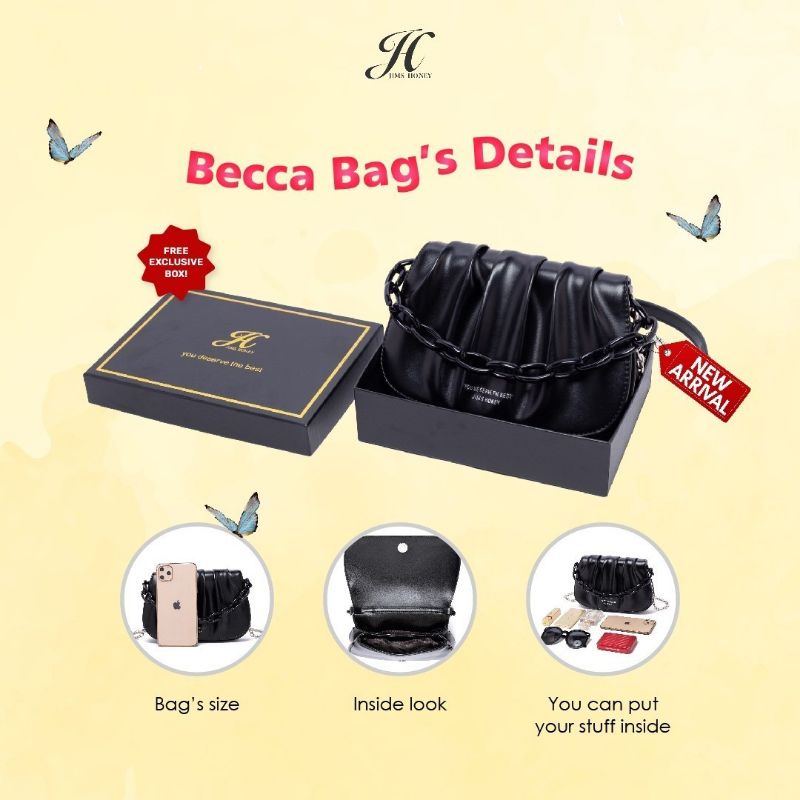 BECCA ❤️ GRATIS BOX ❤️ JIMSHONEY SLING SHOULDER HAND SLEMPANG BAG