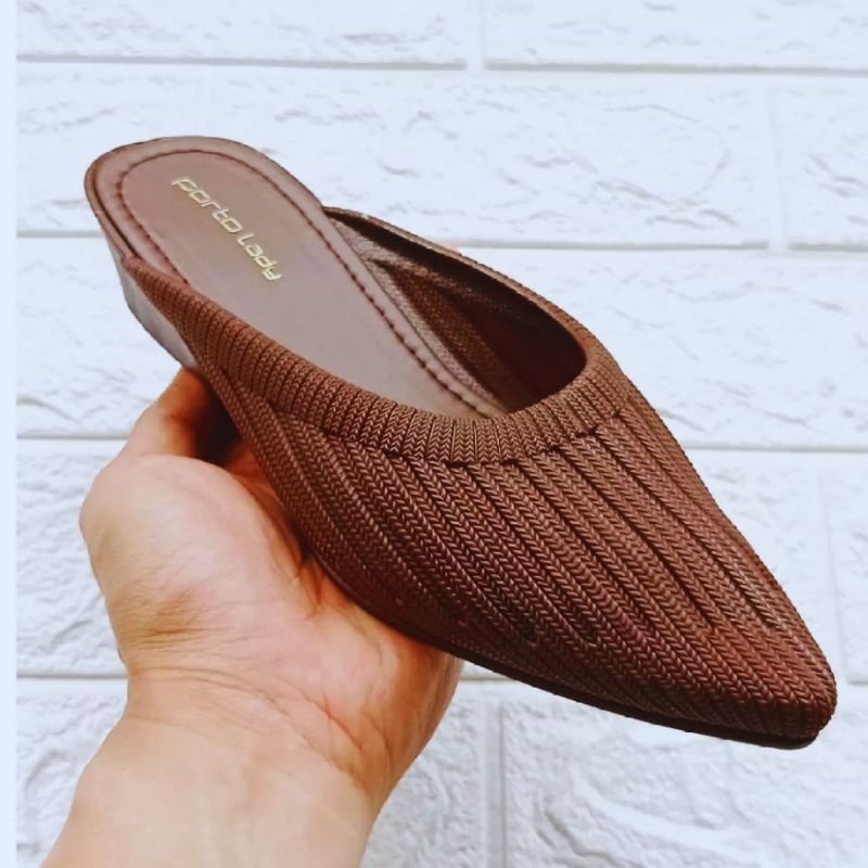 (COD)Sandal Selop Wedges Jelly Wanita Porto DTA