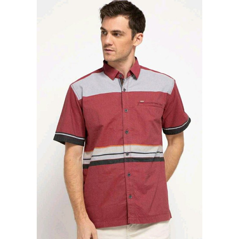 CARDINAL kemeja pria lengan pendek