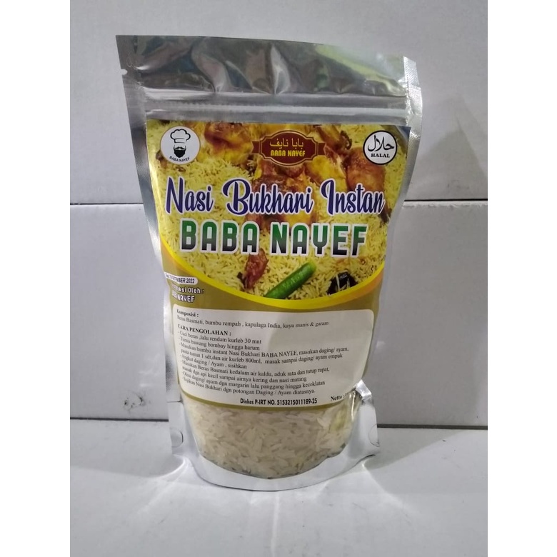 

Nasi Bukhari Instan Baba Nayef Beras Basmati Plus Bumbu