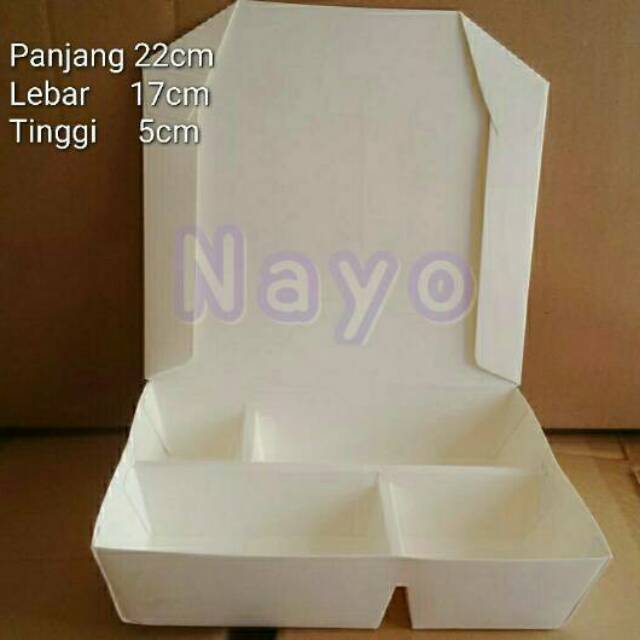 Bento 4 Sekat Paper Box Bento Kertas Paper Lunch Box Shopee Indonesia 