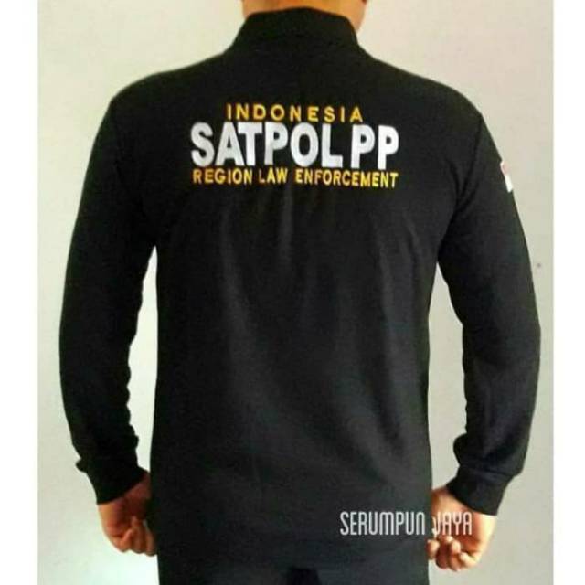 KAOS SATPOL PP - KAOS SATPOL PP LOGO BIRU - KAOS SATPOL PP LENGAN PANJANG - KAOS KERAH SATPOL PP