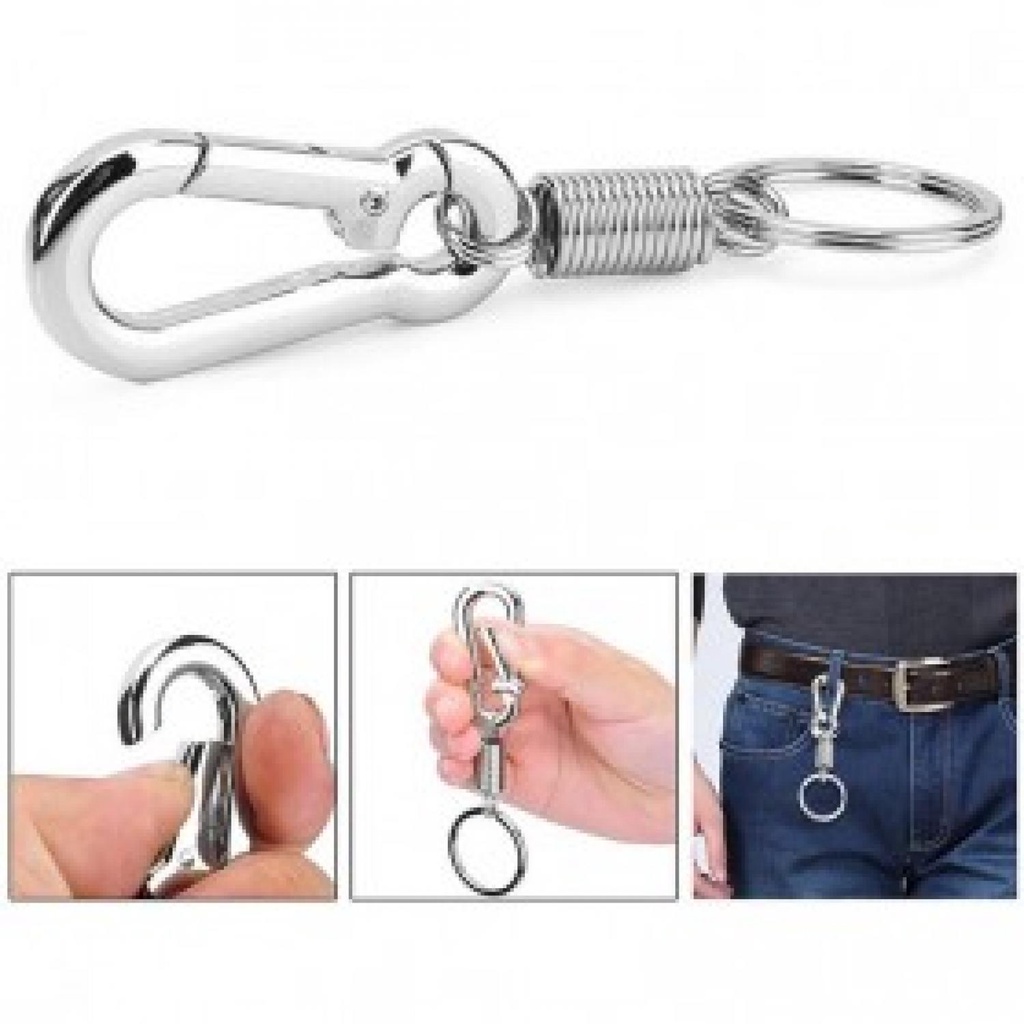 Carabiner Stainless + Pegas Per / Karabiner Alat Pengait Panjat Tebing