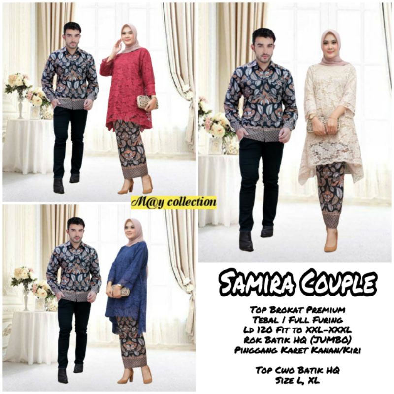 SAMIRA COUPLE BY MAY||TOP BROKAT PREMIUM FULL FURING LD 120||TOP COWOK BATIK SIZE L XL