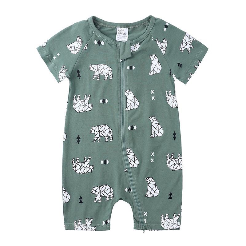 BABY K2 - Baby short zippersuit motif beruang