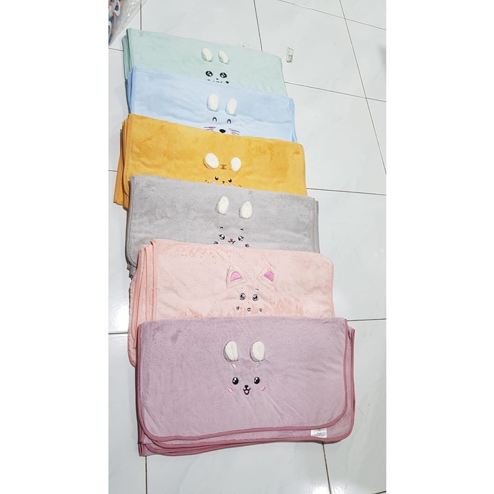 Baby Towel Handuk Bayi Microfiber Kuping Lucu Premium Towel UK 50x100