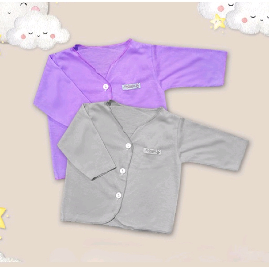 6 PCS BAJU BAYI LENGAN PANJANG MIX WARNA UMUR 0 - 6 BULAN // BAJU BAYI BOBOKO LENGAN PANJANG MIX WARNA // ATASAN BAYI LENGAN PANJANG