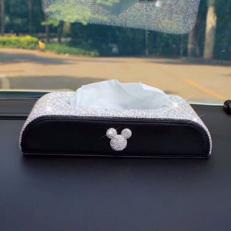 Tempat tissue kitak tissue crown mahkota DAD Kotak Tempat Tisu Mobil Car Dashboard Tissue Box Kulit Sintentis Bentuk D BLINK DAD CROWN MAHKOTA