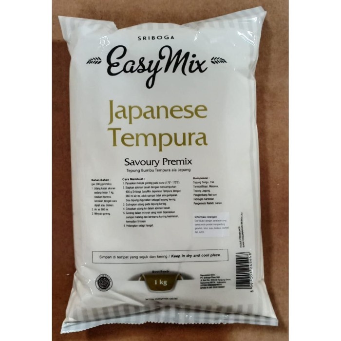 

pakai-siap-tepung-bumbu-tepung- sriboga easymix japanese tempura - 1kg -tepung-bumbu-tepung-siap-