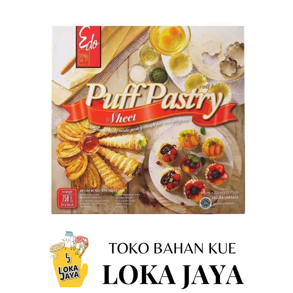 

EDO PUFF PASTRY 750 GR | PUFF PASTRY EDO|EDO PASTRY | LEMBARAN ADONAN PASTRY | (ONLY GRAB EXPRESS!!)